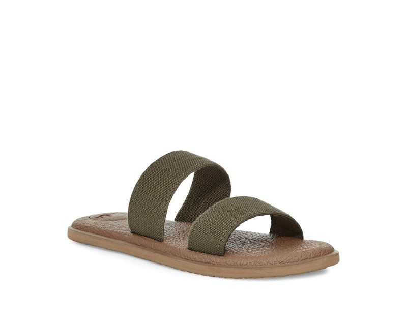 Sanuk Yoga Gora Women's Sandals Olive | Canada 70XYU